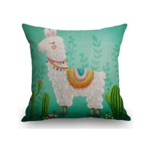 Swono Bonita funda de cojín de cactus de llama para_5