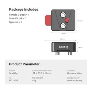SmallRig Kit de montaje mini VLock placa de batería de_5