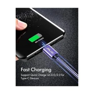 JALIXI Cable USB A a USB C morado 20 pies cable de_4