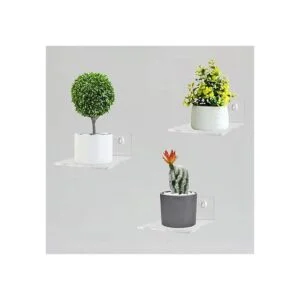 Estantes de pared adhesivos pequeños de acrílico 3