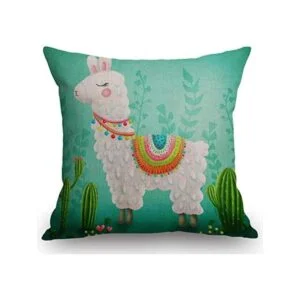 Swono Bonita funda de cojín de cactus de llama para_1