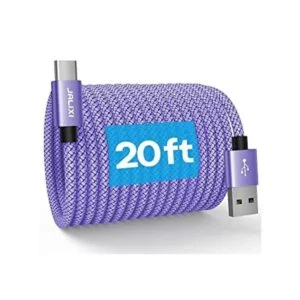 JALIXI Cable USB A a USB C morado 20 pies cable de_1