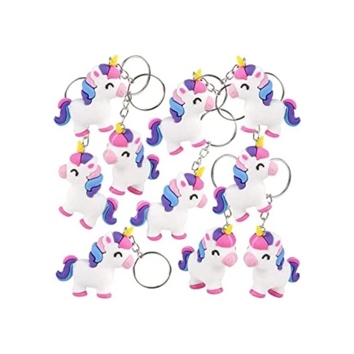 ArtCreativity Juego de 12 llaveros de goma diseño de_1