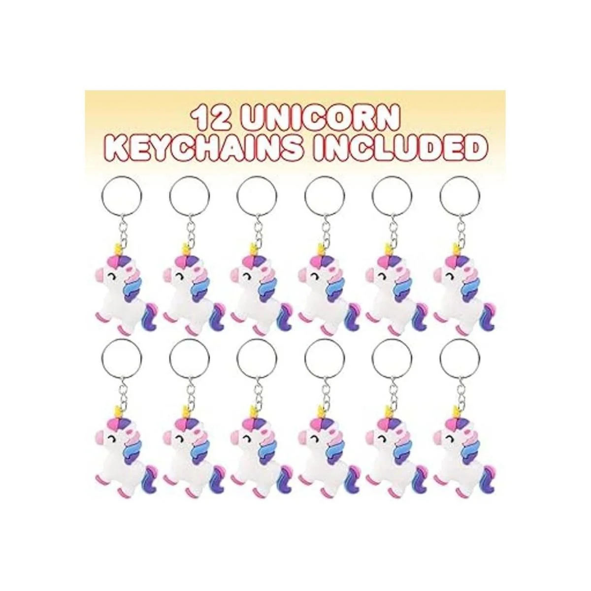 ArtCreativity Juego de 12 llaveros de goma diseño de_2