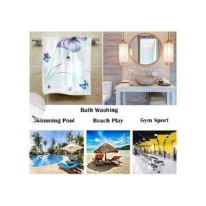 Toallas de mano de mariposas 3D 16 x 30 pulgadas_2