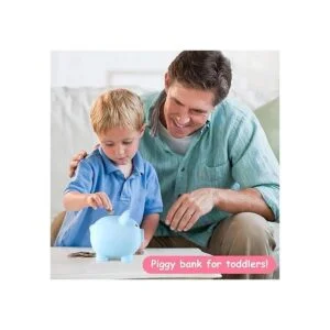 Alcancía banco de dinero de plástico irrompible monedas_2
