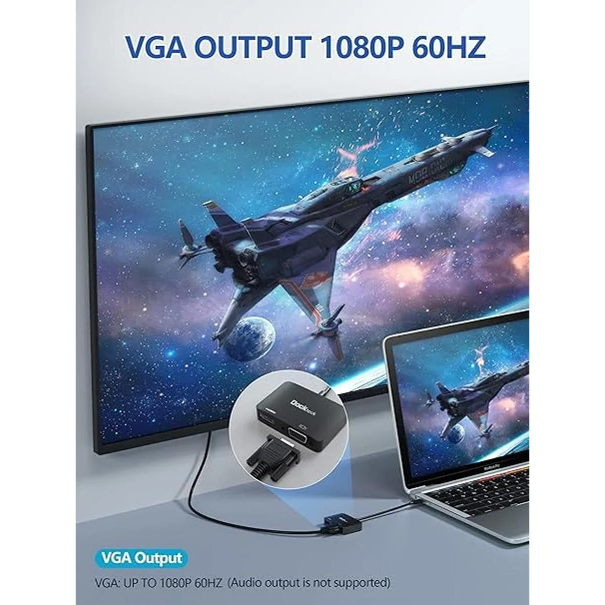 Adaptador de video USB C adaptador HDMI VGA tipo C 4K a_6