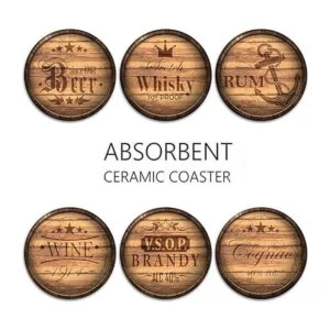 Britimes Juego de 6 posavasos para bebidas absorbentes con_6