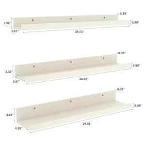 Calenzana Juego de 3 estantes flotantes de 24 pulgadas_3