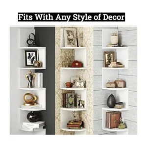 Greenco Estantes esquineros de 5 niveles para montaje en_3