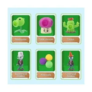 Maikerry 5 piezas de PVZ serie 2 juguetes personajes de_5