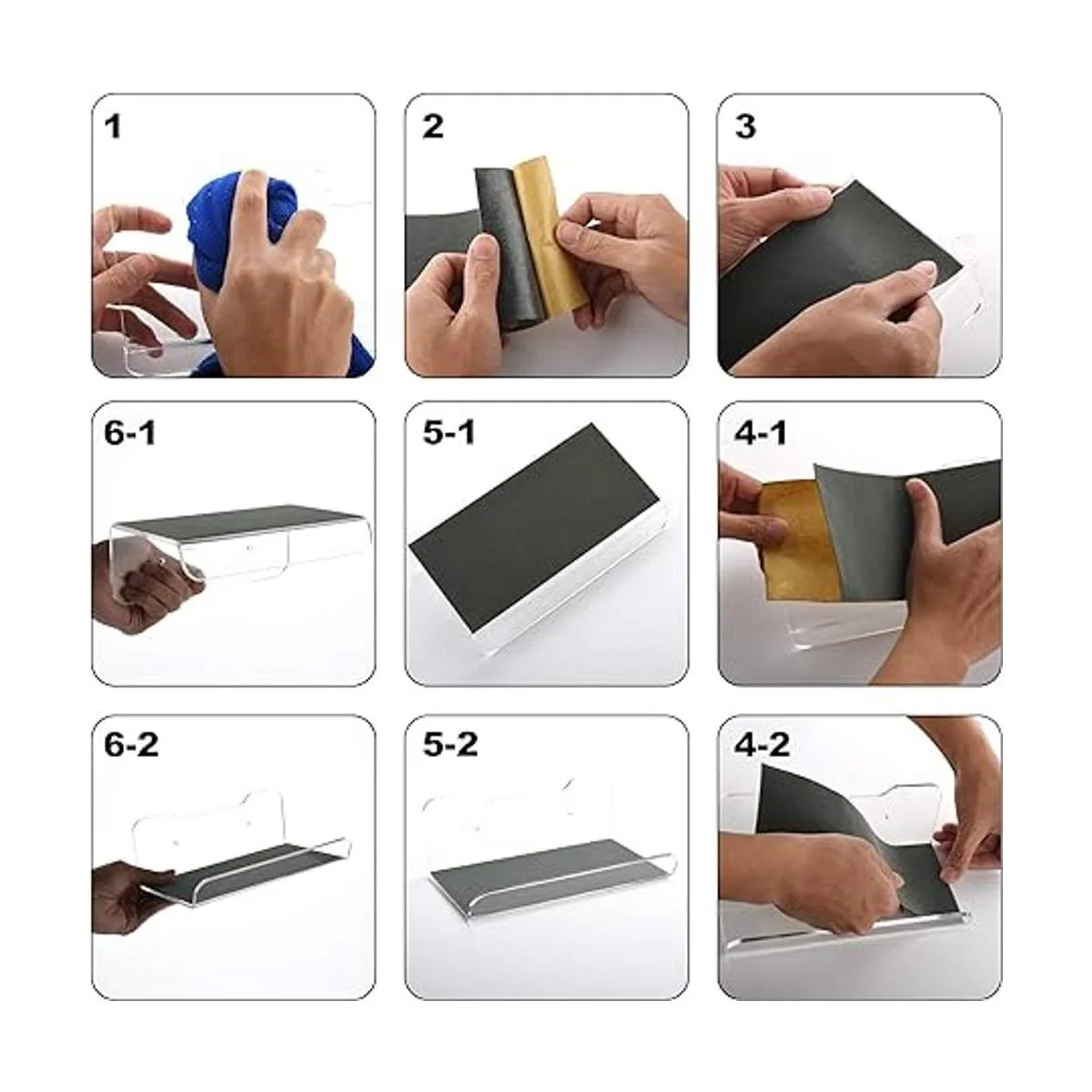 Cosmos 2 estantes de pared flotantes de acrílico para