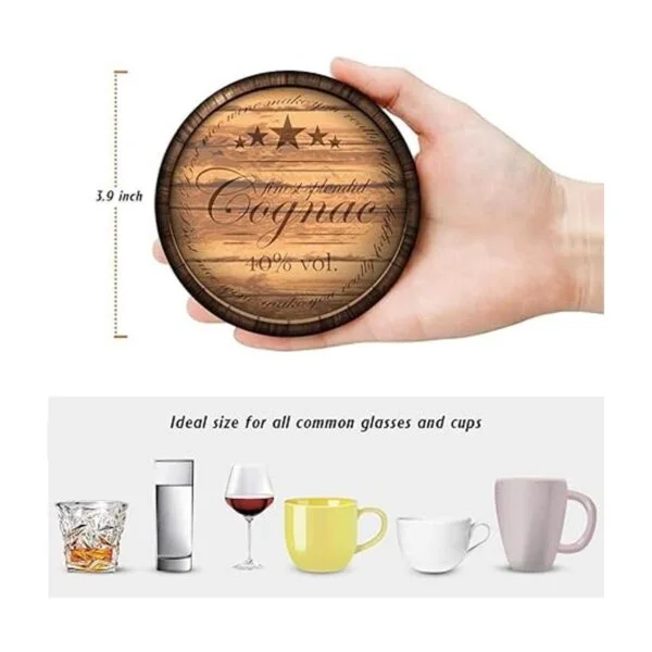 Britimes Juego de 6 posavasos para bebidas absorbentes con_5