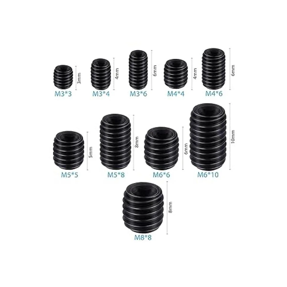 LordHardware Juego de 200 tornillos de cabeza Allen de_2