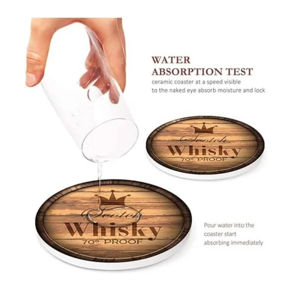 Britimes Juego de 6 posavasos para bebidas absorbentes con_3