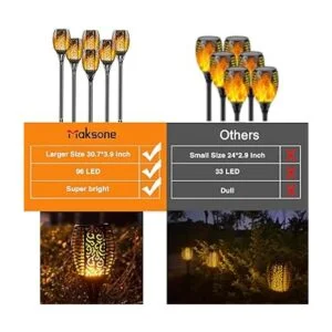 Maksone Decoraciones de Halloween paquete de 6 antorchas_2