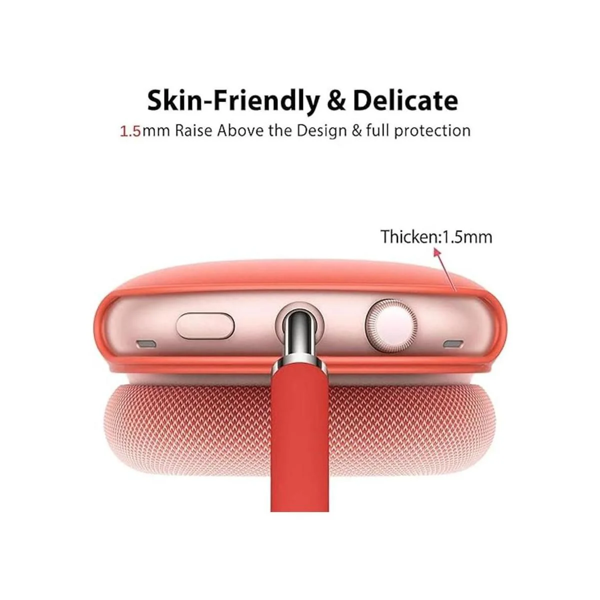 Ankasi Funda para AirPods Max 2020 silicona color rojo_3