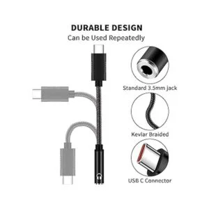 ACAGET Adaptador de auriculares USB C a 0.138 in_4