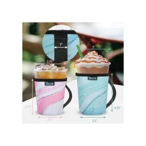 Beautyflier Paquete de 2 fundas aislantes reutilizables