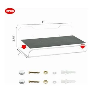 Cosmos 2 estantes de pared flotantes de acrílico para