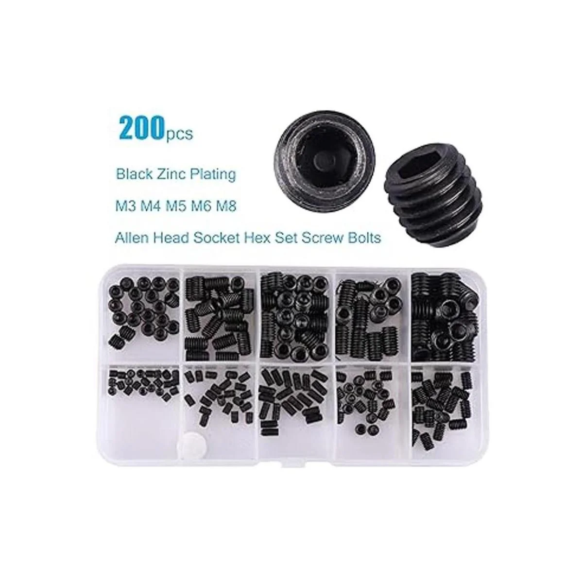 LordHardware Juego de 200 tornillos de cabeza Allen de_3