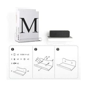 Cosmos 2 estantes de pared flotantes de acrílico para