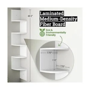 Greenco Estantes esquineros de 5 niveles para montaje en_2