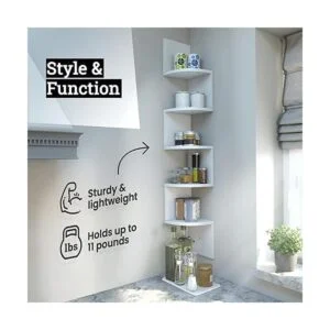 Greenco Estantes esquineros de 5 niveles para montaje en_4