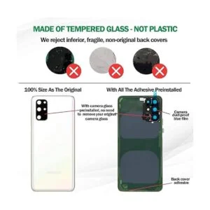 Cubierta trasera de vidrio para Galaxy S20 con lente de_4