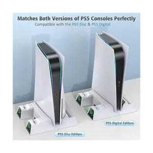 OIVO Soporte PS5 con ventilador de refrigeración por_5