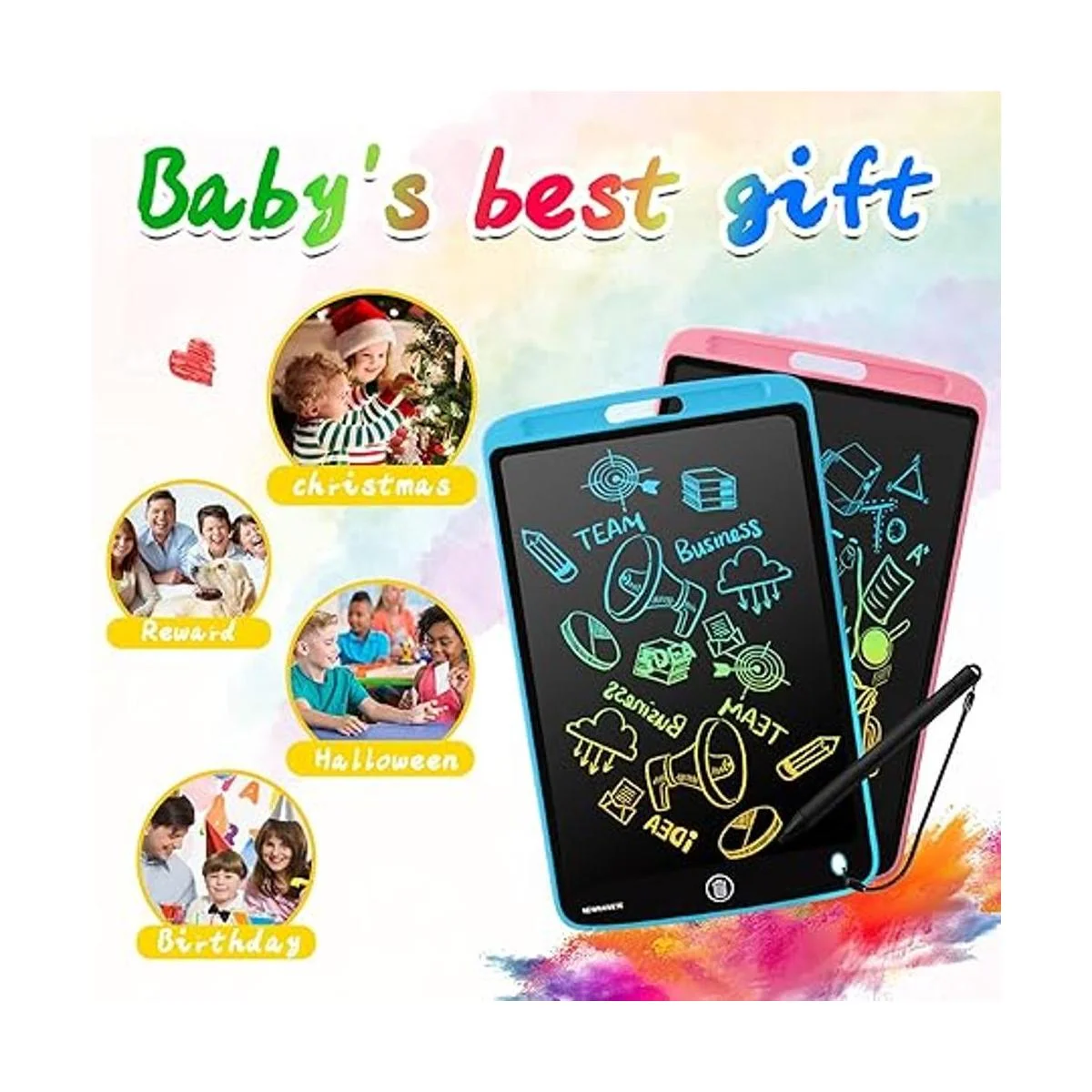 Tableta de escritura LCD paquete de 2 almohadillas de_4