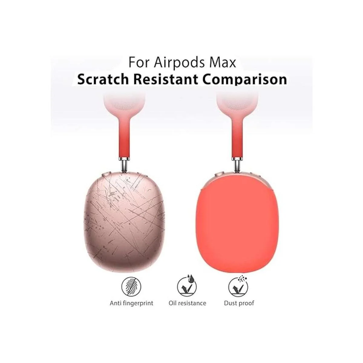 Ankasi Funda para AirPods Max 2020 silicona color rojo_4