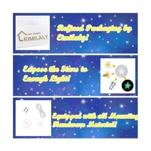 Toldo de cama con estrellas que brilla en la oscuridad_6