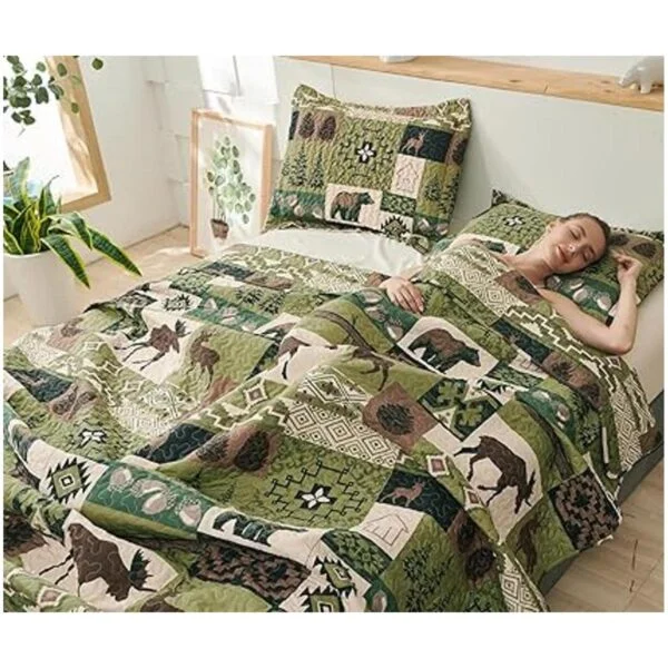 Juego de ropa de cama rústica tamaño queenmatrimonial_5