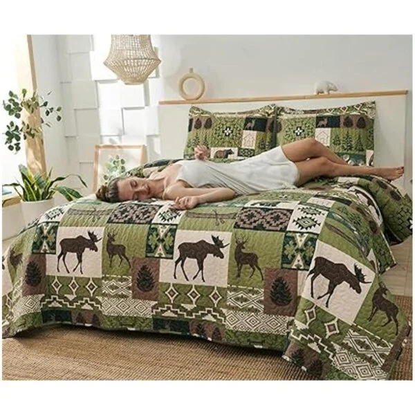 Juego de ropa de cama rústica tamaño queenmatrimonial_6
