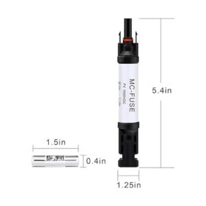 Pvfarosh Soporte para fusibles solares en línea de 20 A