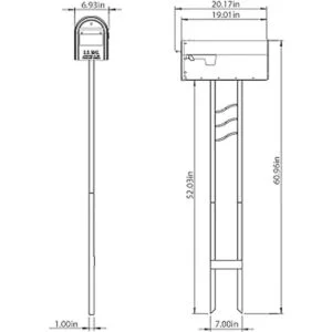 Gibraltar Mailboxes FM11KITEC Buzón de correo fácil de_5