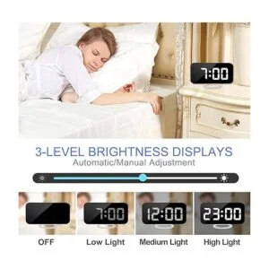 Reloj despertador digital relojes electrónicos con espejo_3