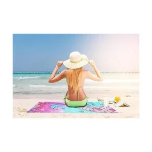 LIVILAN Toalla de playa de microfibra de sirena