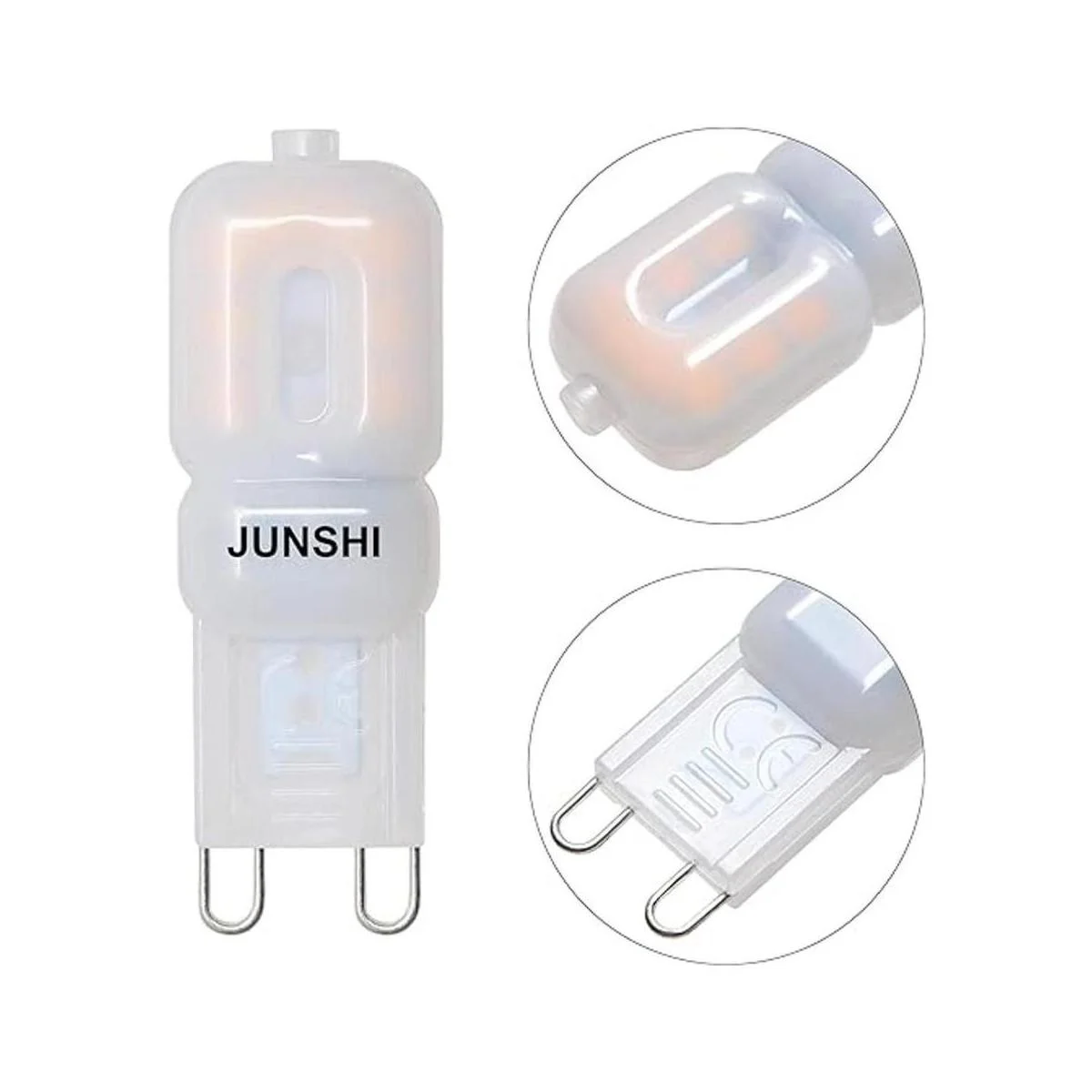 JUNSHI Bombilla LED G9 de 25 W equivalente a halógenos_2
