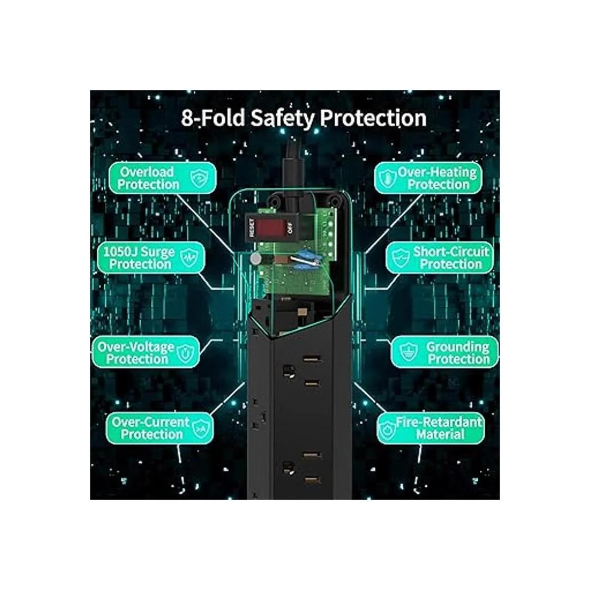 SUPERDANNY Protector de sobretensiones de 16.5 pies_4