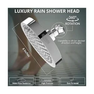 Gurin Cabezal de ducha de alta presión para baño de lujo_4