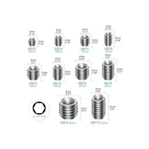 LordHardware Juego de 200 tornillos Allen de cabeza_2