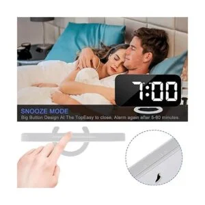 Reloj despertador digital relojes electrónicos con espejo_5