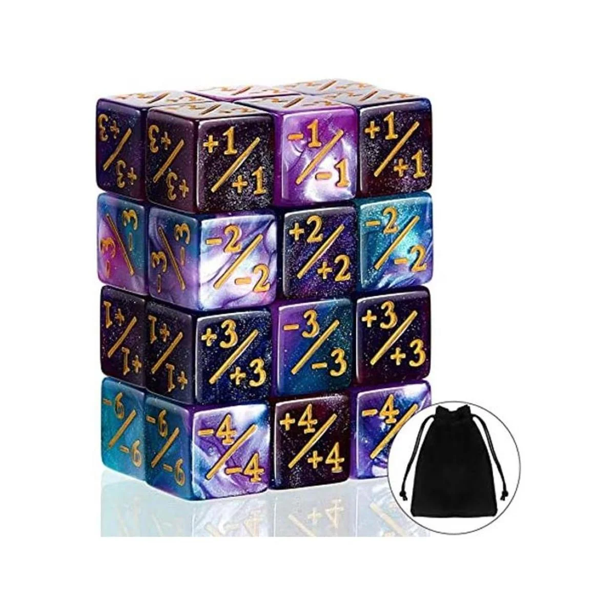 24 piezas de contadores de dados dados D6 dados de ficha_1