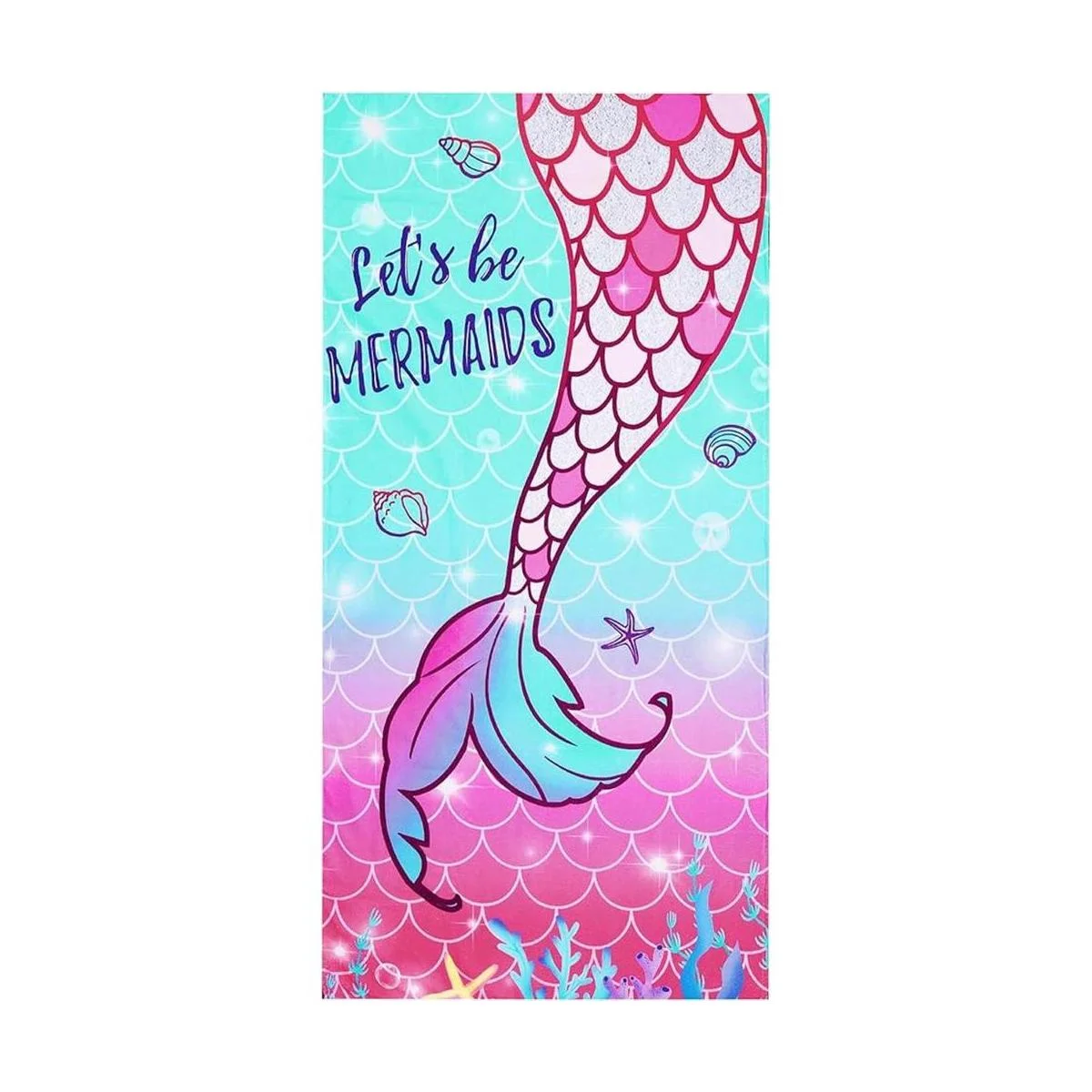 LIVILAN Toalla de playa de microfibra de sirena