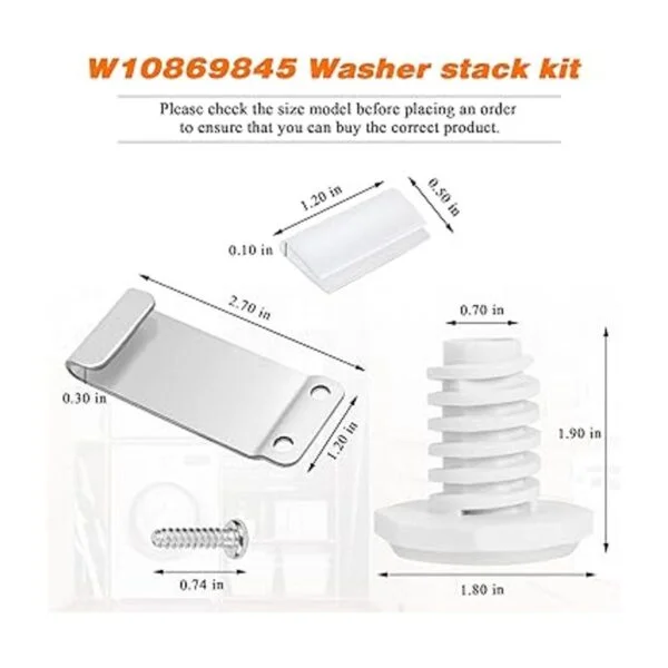 Blutoget Kit de apilamiento de secadora W10869845