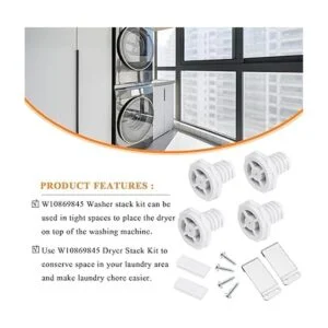 Blutoget Kit de apilamiento de secadora W10869845