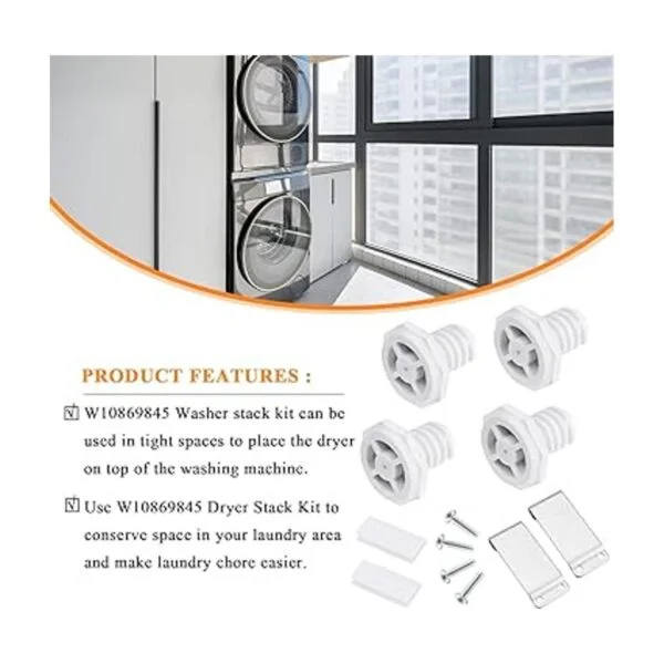 Blutoget Kit de apilamiento de secadora W10869845