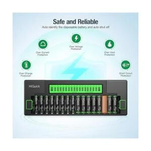 HiQuick 162 Bay Cargador de batería recargable de carga_6